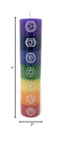 Vrinda® 7 in 1, 7 Chakra Unscented Candle, 7" x 1.5" - Aromatherapy Candle Set for Meditation, Yoga, and Relaxation - Hand-Poured Multi-Colored Candles – Pack of 7
