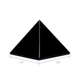 Natural Black Obsidian Crystal Pyramid Energy Generator - The Protector