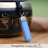 Sugandha Wellness Rainbow Moonstone Healing Crystal Necklace - Lunar Pendant Balance, Inner Light, Love & Creativity