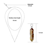 VIBILIA Healing Crystal Necklace Wire Wrapped Natural Amethyst Stone Point Pendant Necklace Hexagonal Reiki Spiritual Quartz Gemstone Stone Jewelry for Women Men
