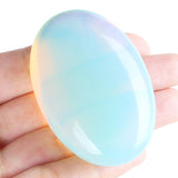 MAIBAOTA 2.4" Lapis Lazuli Crystal Stone Polished Palm Stone 0.7" Thick Natural Reiki Gemstone Worry Stone Healing Crystals Energy Balancing Anxiety Stress Relief Meditation 1 Pc