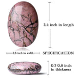 MAIBAOTA 2.4" Lapis Lazuli Crystal Stone Polished Palm Stone 0.7" Thick Natural Reiki Gemstone Worry Stone Healing Crystals Energy Balancing Anxiety Stress Relief Meditation 1 Pc