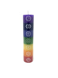 Vrinda® 7 in 1, 7 Chakra Unscented Candle, 7" x 1.5" - Aromatherapy Candle Set for Meditation, Yoga, and Relaxation - Hand-Poured Multi-Colored Candles – Pack of 7