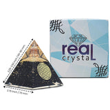 Real Crystal Black Tourmaline Orgonite Pyramid, Healing Crystal Pyramid, Pyramid Crystal Gemstone Pyramid for Meditation, Motivation, Positivity - Handmade in India