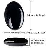 MAIBAOTA 2.4" Lapis Lazuli Crystal Stone Polished Palm Stone 0.7" Thick Natural Reiki Gemstone Worry Stone Healing Crystals Energy Balancing Anxiety Stress Relief Meditation 1 Pc