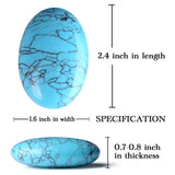 MAIBAOTA 2.4" Lapis Lazuli Crystal Stone Polished Palm Stone 0.7" Thick Natural Reiki Gemstone Worry Stone Healing Crystals Energy Balancing Anxiety Stress Relief Meditation 1 Pc