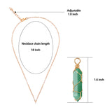 VIBILIA Healing Crystal Necklace Wire Wrapped Natural Amethyst Stone Point Pendant Necklace Hexagonal Reiki Spiritual Quartz Gemstone Stone Jewelry for Women Men