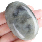 MAIBAOTA 2.4" Lapis Lazuli Crystal Stone Polished Palm Stone 0.7" Thick Natural Reiki Gemstone Worry Stone Healing Crystals Energy Balancing Anxiety Stress Relief Meditation 1 Pc