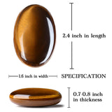MAIBAOTA 2.4" Lapis Lazuli Crystal Stone Polished Palm Stone 0.7" Thick Natural Reiki Gemstone Worry Stone Healing Crystals Energy Balancing Anxiety Stress Relief Meditation 1 Pc