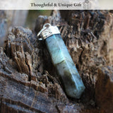 Sugandha Wellness Rainbow Moonstone Healing Crystal Necklace - Lunar Pendant Balance, Inner Light, Love & Creativity