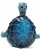 VVGIFTS Sea Turtle Meditation Yoga Decor, Garden Figurine Sea Turtle Meditating Coastal Beach Decorations, Zen Yoga Resin Statue for Home Office Decorations (Put The Palm Separate)