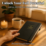 Self-Mastery Journal for Men 2025- Gratitude Journal for Daily Reflection, Mindfulness, and Self-Care - Guided Manifestation Journals - Inspirational Goal Journals with Pen Holder (Black)