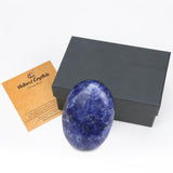 MAIBAOTA 2.4" Lapis Lazuli Crystal Stone Polished Palm Stone 0.7" Thick Natural Reiki Gemstone Worry Stone Healing Crystals Energy Balancing Anxiety Stress Relief Meditation 1 Pc