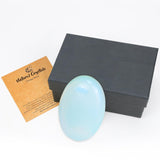 MAIBAOTA 2.4" Lapis Lazuli Crystal Stone Polished Palm Stone 0.7" Thick Natural Reiki Gemstone Worry Stone Healing Crystals Energy Balancing Anxiety Stress Relief Meditation 1 Pc