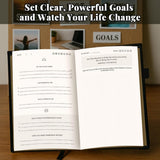 Self-Mastery Journal for Men 2025- Gratitude Journal for Daily Reflection, Mindfulness, and Self-Care - Guided Manifestation Journals - Inspirational Goal Journals with Pen Holder (Black)