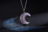 MAIBAOTA 7 Chakra Healing Crystal Necklace Gothic Necklaces for Women Crescent Moon Phase Stone Pendant Necklaces Natural Reiki Spiritual Quartz Gemstone Hippie Witch Jewelry Gifts for Women