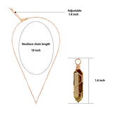 VIBILIA Healing Crystal Necklace Wire Wrapped Natural Amethyst Stone Point Pendant Necklace Hexagonal Reiki Spiritual Quartz Gemstone Stone Jewelry for Women Men
