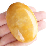 MAIBAOTA 2.4" Lapis Lazuli Crystal Stone Polished Palm Stone 0.7" Thick Natural Reiki Gemstone Worry Stone Healing Crystals Energy Balancing Anxiety Stress Relief Meditation 1 Pc