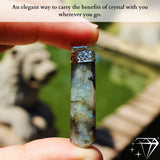 Sugandha Wellness Rainbow Moonstone Healing Crystal Necklace - Lunar Pendant Balance, Inner Light, Love & Creativity