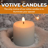 Welburn Veda&Co™ Votive Candles - Pack of 144, Upto 12 Hours Burn Time, 100% Fully Refined Paraffin Wax, Smokeless, Unscented, for Home Decor, Spa, Weddings, Birthdays, Holidays, Party (White)