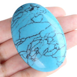 MAIBAOTA 2.4" Lapis Lazuli Crystal Stone Polished Palm Stone 0.7" Thick Natural Reiki Gemstone Worry Stone Healing Crystals Energy Balancing Anxiety Stress Relief Meditation 1 Pc
