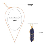 VIBILIA Healing Crystal Necklace Wire Wrapped Natural Amethyst Stone Point Pendant Necklace Hexagonal Reiki Spiritual Quartz Gemstone Stone Jewelry for Women Men