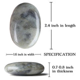 MAIBAOTA 2.4" Lapis Lazuli Crystal Stone Polished Palm Stone 0.7" Thick Natural Reiki Gemstone Worry Stone Healing Crystals Energy Balancing Anxiety Stress Relief Meditation 1 Pc