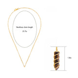 VIBILIA Healing Crystal Necklace Wire Wrapped Natural Amethyst Stone Point Pendant Necklace Hexagonal Reiki Spiritual Quartz Gemstone Stone Jewelry for Women Men