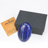 MAIBAOTA 2.4" Lapis Lazuli Crystal Stone Polished Palm Stone 0.7" Thick Natural Reiki Gemstone Worry Stone Healing Crystals Energy Balancing Anxiety Stress Relief Meditation 1 Pc