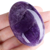 MAIBAOTA 2.4" Lapis Lazuli Crystal Stone Polished Palm Stone 0.7" Thick Natural Reiki Gemstone Worry Stone Healing Crystals Energy Balancing Anxiety Stress Relief Meditation 1 Pc