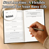 Self-Mastery Journal for Men 2025- Gratitude Journal for Daily Reflection, Mindfulness, and Self-Care - Guided Manifestation Journals - Inspirational Goal Journals with Pen Holder (Black)