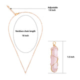VIBILIA Healing Crystal Necklace Wire Wrapped Natural Amethyst Stone Point Pendant Necklace Hexagonal Reiki Spiritual Quartz Gemstone Stone Jewelry for Women Men