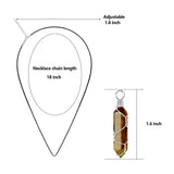 VIBILIA Healing Crystal Necklace Wire Wrapped Natural Amethyst Stone Point Pendant Necklace Hexagonal Reiki Spiritual Quartz Gemstone Stone Jewelry for Women Men