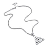 Richsteel Triquetra Celtic Knot Pendant Necklace for Men Women Stainless Steel Irish Knot Amulet Jewelry