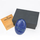 MAIBAOTA 2.4" Lapis Lazuli Crystal Stone Polished Palm Stone 0.7" Thick Natural Reiki Gemstone Worry Stone Healing Crystals Energy Balancing Anxiety Stress Relief Meditation 1 Pc