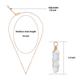 VIBILIA Healing Crystal Necklace Wire Wrapped Natural Amethyst Stone Point Pendant Necklace Hexagonal Reiki Spiritual Quartz Gemstone Stone Jewelry for Women Men