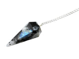 Amazing Gemstone Rainbow Moonstone Crystal Pendulum for Divination - Certified Dowsing Crystals and Healing Stones for Chakra Balancing and Meditation - Enhance Reiki Spiritual Growth