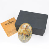 MAIBAOTA 2.4" Lapis Lazuli Crystal Stone Polished Palm Stone 0.7" Thick Natural Reiki Gemstone Worry Stone Healing Crystals Energy Balancing Anxiety Stress Relief Meditation 1 Pc