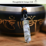 Sugandha Wellness Rainbow Moonstone Healing Crystal Necklace - Lunar Pendant Balance, Inner Light, Love & Creativity