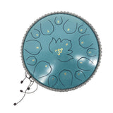 YoungMonic Steel Tongue Drum 13 Inches 15 Notes C Major Steel Drums Rain Chimes for Outside Percussion Instrument with Drum Mallets and Carry Bag