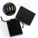 VIBILIA Healing Crystal Necklace Wire Wrapped Natural Amethyst Stone Point Pendant Necklace Hexagonal Reiki Spiritual Quartz Gemstone Stone Jewelry for Women Men