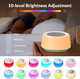 Kipcush Tibetan Singing Bowls Sound Machine - 11 Different Sized Sound Bowls with Night Light for Yoga, Meditation, Mindfulness, Healing, Chakra Healing and Stress Relief, Timer, Plug in