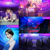 Galaxy Lamp Projector, Star Aurora Projector Built-in Bluetooth Speaker, Night Light for Kids Adults, White Noise Light for Home Decor/Relaxation/Party/Music/Gift (Black)