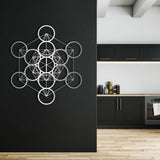 Sacred Geometry Wall Hanging Metal Wall Art, Metatron Cube Metal Wall Decor, Sacred Geometry Wall Art, Geometric Art Wall Decor, Metatron Cube Wall Decor, Wall Hangings for Living Room, Bedroom