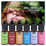 Essential Oil Blends, Essential Oils Set for Diffusers for Home, Well-Being Kit- Spearmint Tea, Calming, Dreams, Relaxing, Mood, Fresh Air Aromatherapy Oils for Humidifiers, Skin, 6x10ml