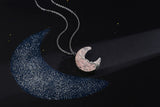 MAIBAOTA 7 Chakra Healing Crystal Necklace Gothic Necklaces for Women Crescent Moon Phase Stone Pendant Necklaces Natural Reiki Spiritual Quartz Gemstone Hippie Witch Jewelry Gifts for Women