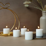 Welburn Veda&Co™ Votive Candles - Pack of 144, Upto 12 Hours Burn Time, 100% Fully Refined Paraffin Wax, Smokeless, Unscented, for Home Decor, Spa, Weddings, Birthdays, Holidays, Party (White)