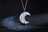 MAIBAOTA 7 Chakra Healing Crystal Necklace Gothic Necklaces for Women Crescent Moon Phase Stone Pendant Necklaces Natural Reiki Spiritual Quartz Gemstone Hippie Witch Jewelry Gifts for Women
