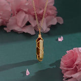 VIBILIA Healing Crystal Necklace Wire Wrapped Natural Amethyst Stone Point Pendant Necklace Hexagonal Reiki Spiritual Quartz Gemstone Stone Jewelry for Women Men