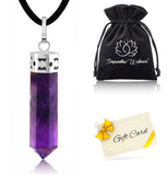 Sugandha Wellness Rainbow Moonstone Healing Crystal Necklace - Lunar Pendant Balance, Inner Light, Love & Creativity
